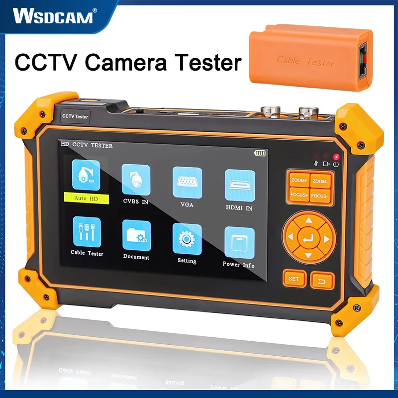 Wsdcam HD 3100/3200 CCTV Tester 5 Inch Mini Monitor HD Coaxial 8MP AHD VGA HDMI SDI Camera Tester Monitor Security Protection