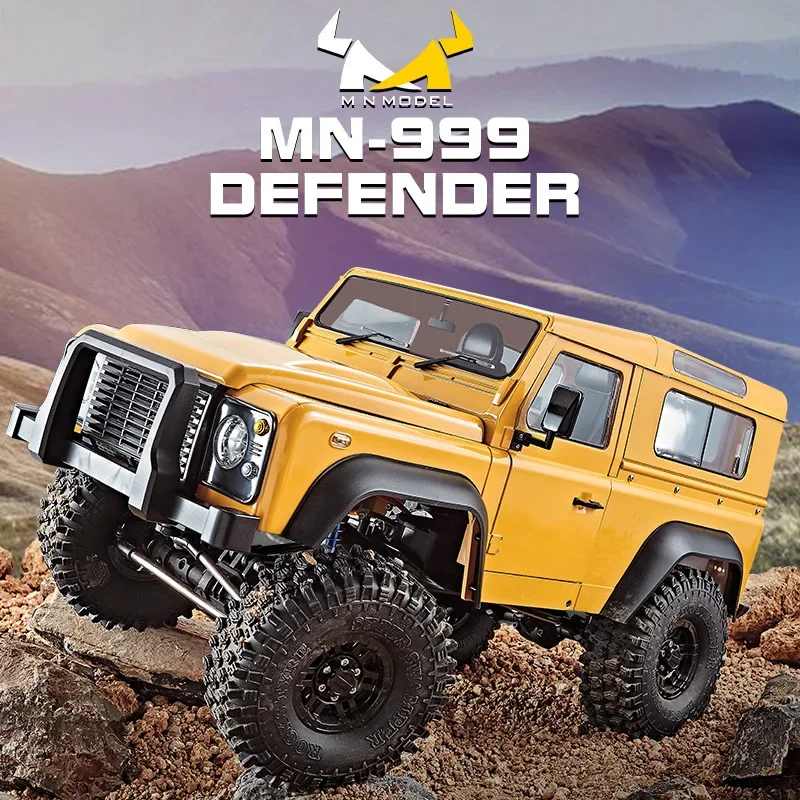 Samochód zdalnie sterowany 1:10 Mn Model Pojazd wspinaczkowy Wysoka i niska prędkość 2.4g 4wd Mn-999 Rc Rock Crawler Defender Pickup Zdalnie