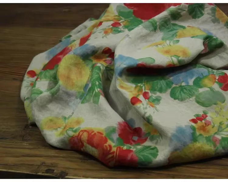 1-yarda-de-tela-de-ramio-natural-nueva-con-estampado-de-flores-rojas-y-amarillas-para-coser-faldas-cheongsams-vestidos-camisas-bolsos-y-prendas-de-vestir