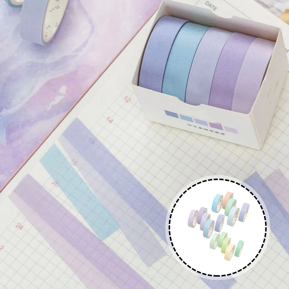 

15 Rolls Washi Tape Set Self-Adhesive Colorful DIY Scrapbook Tapes Handbook Decoration Sticker Tape Self-Adhesive Tapes