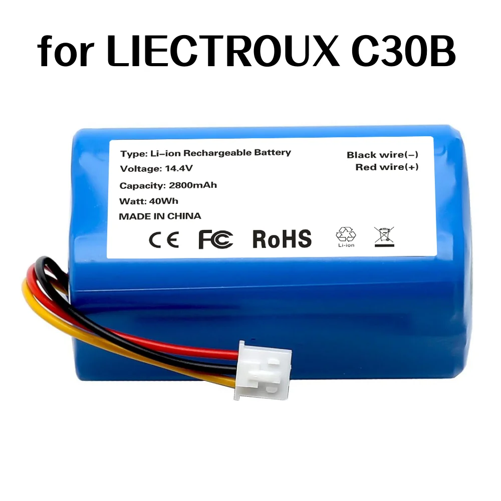 

New Lithium Ion Battery 18650 M26-4S1P For LIECTROUX C30B XR500 E30 For PROSCENIC 800T 830P 820P 820T 820S Robot Vacuum Cleaner.