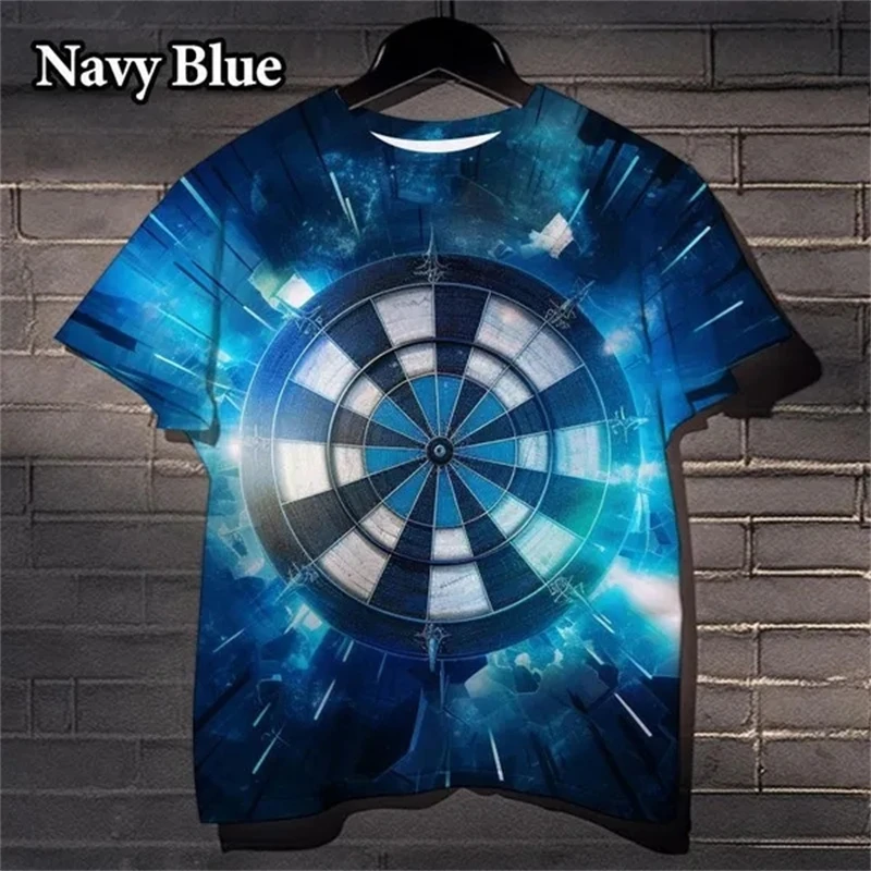 Cool Dart Board 3D Printing T Shirts Casual Street Sports Fun Tops Fashion Men And Women Short-sleeved T-shirts Men's Clothing