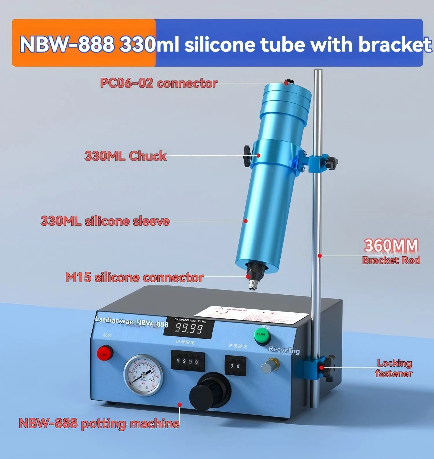

Новая автоматическая машина для дозирования клея 330 мл, прецизионная машина для дозирования УФ-клея, машина для дозирования желтого клея