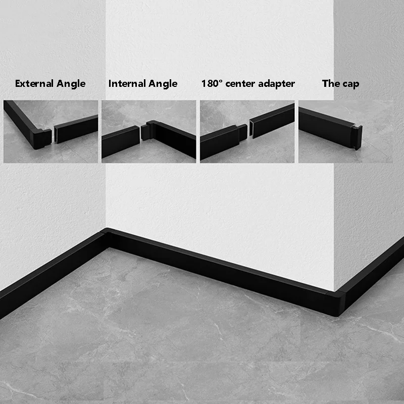 Minimalistyczny Profil Aluminiowy LED do Listew Przypodłogowych Mini LED H15MM Montowany na Powierzchni Ultra-Cienki Ukryty Listwa Świetlna