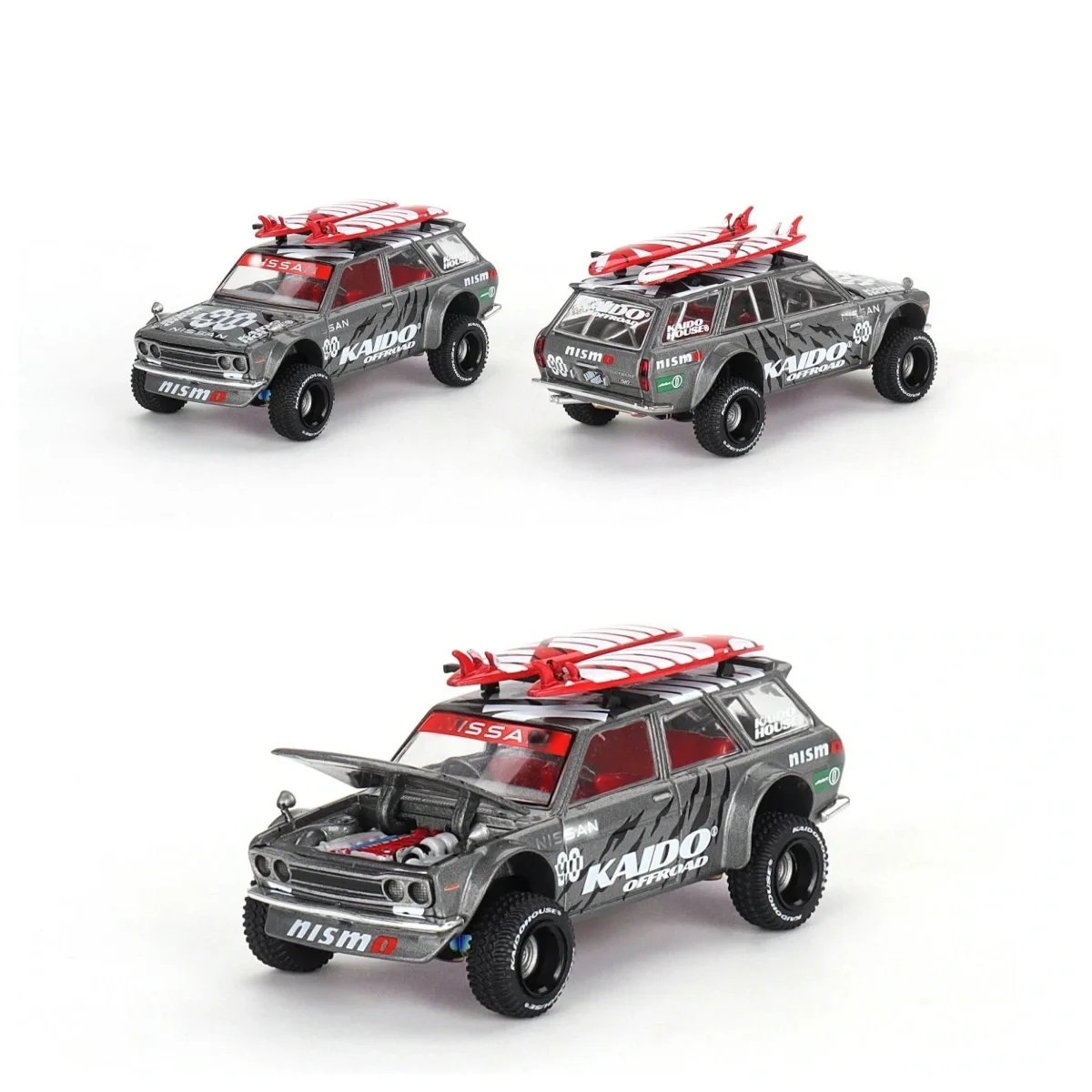 

Модель Kaido House Mini GT 1:64 Datsun KAIDO 510 Wagon 4x4 Kaido Offroad V1, литая из сплава