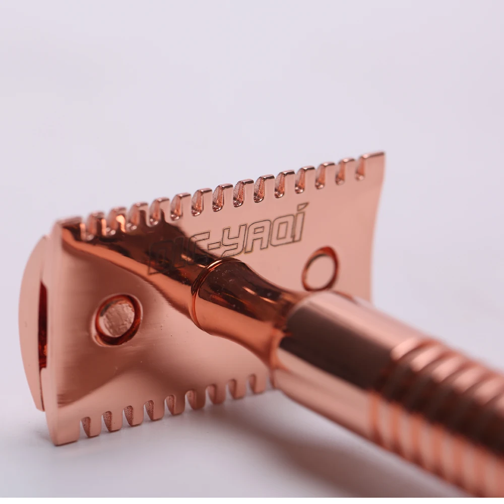 ياكي روزغولد اللون النحاس الثقيلة مقبض السلامة الحلاقة لسيدة