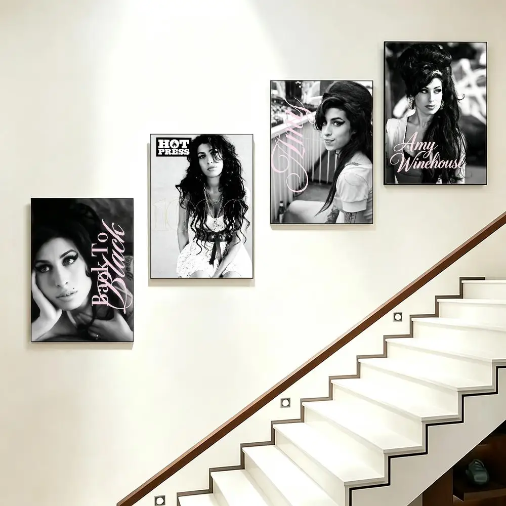 music Amy Winehouse Poster Poster HD  Printing Soothing and Cream Style Home Decor for the Living Room cafes Gift Giving