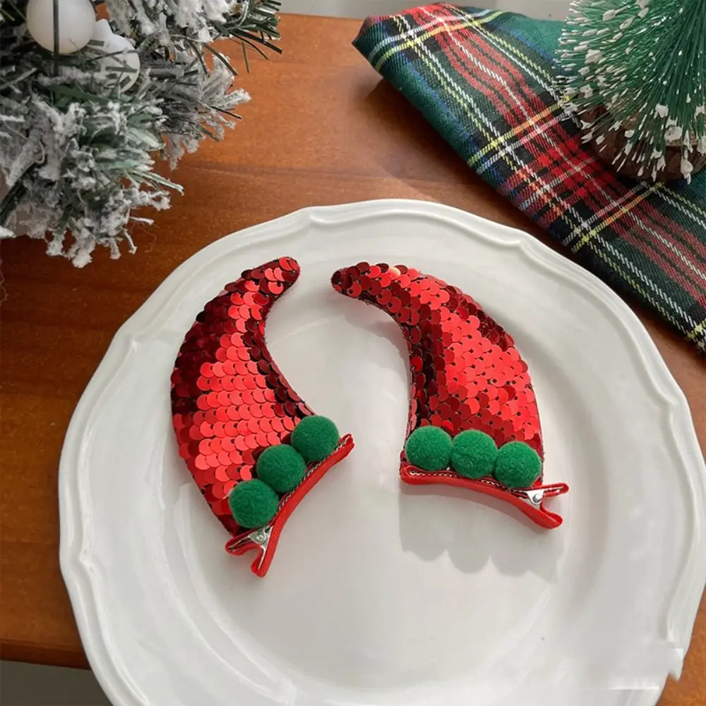 

Creative Merry Christmas Decor Christmas Hairpin Sequin Deer Horn Children Antler Hair Clip Christmas Tree Cloth Children's