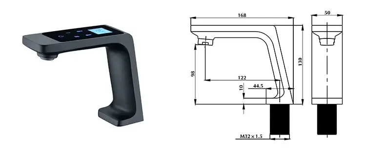 Rubinetto per lavabo digitale con rubinetto intelligente di lusso ad alta tecnologia