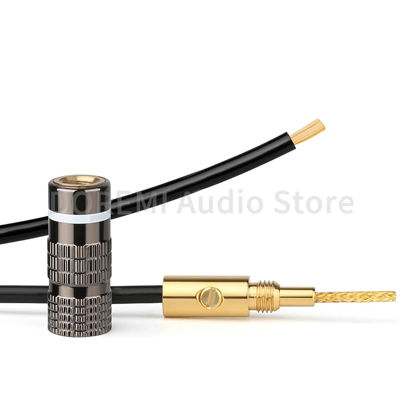 2MM Banana Speaker Connector 24K Copper Gold Plated HIFI Banana Jack Screw Type Audio Video Wire Plug Braided Plug Connectors — zdjęcie produktu 3
