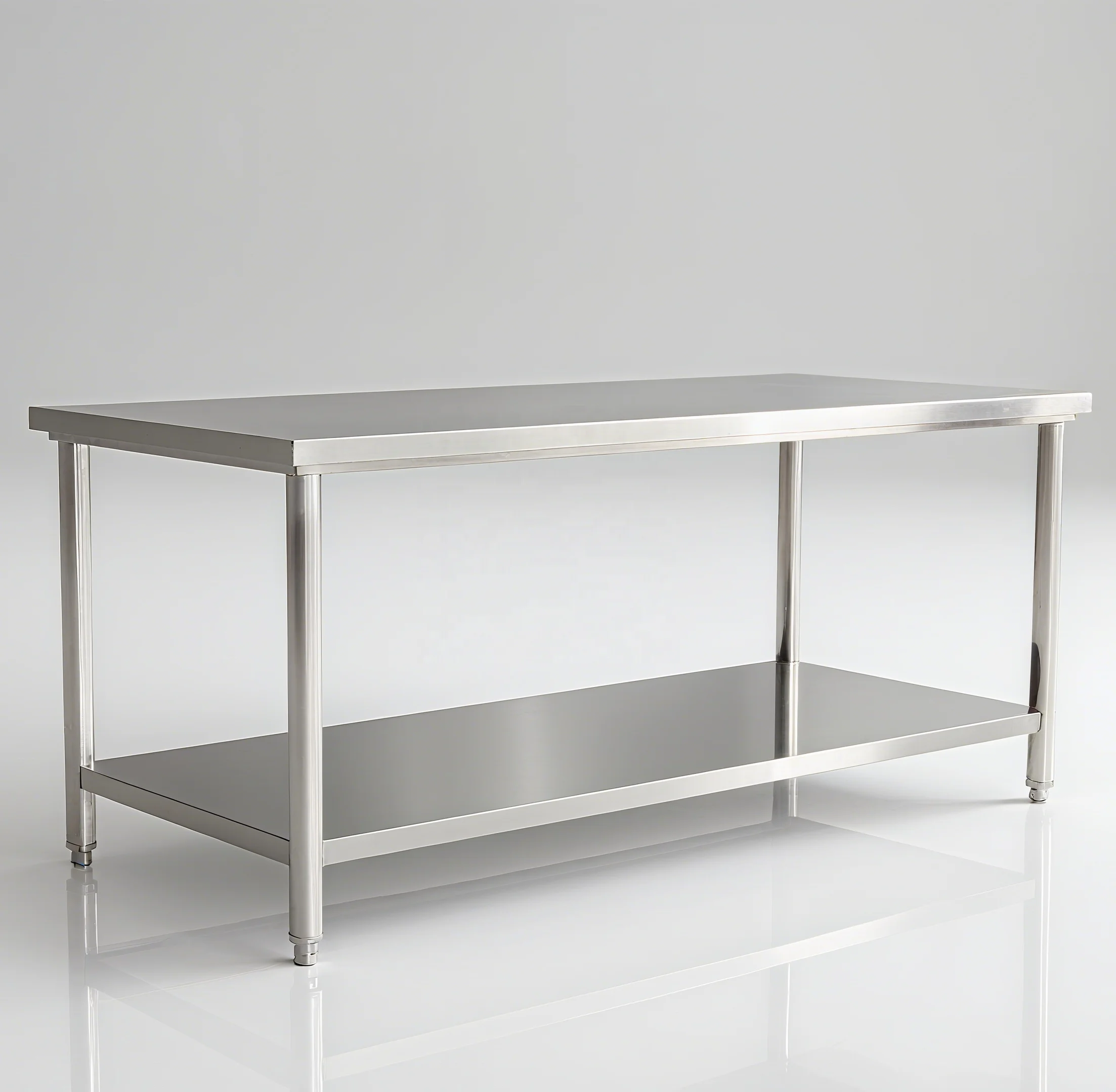 Double-tier Stainless Steel Worktable For Restaurant Kitchen Equipment At Factory Price Hotel & Restaurant Supplies