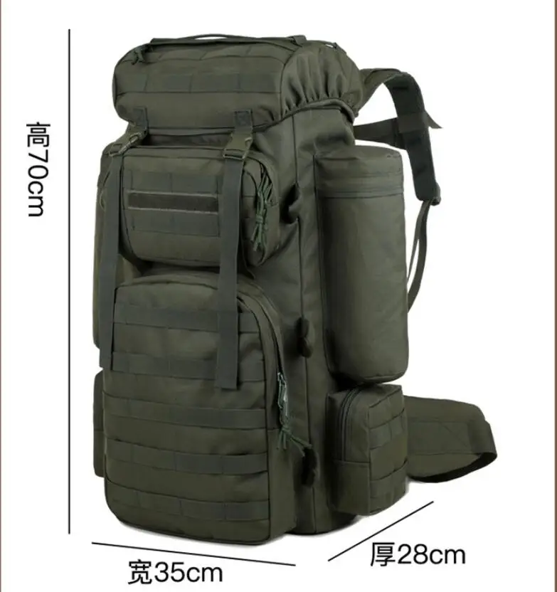 Camo Mountaineering Bag 900D Large Capacity Outdoor Sports Hiking Bag 50L-70L tactic Backpack Outdoor Travel Backpack