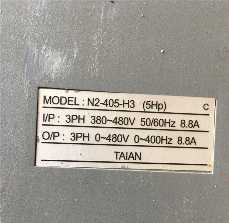 3.7KW frequency converter 380V N2-405-H3 test pack ready for stock  second-hand