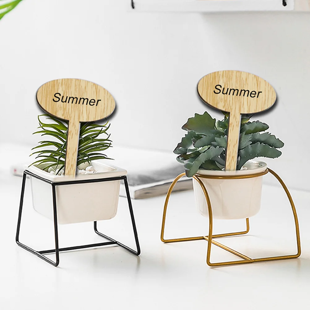 

50 Wooden Plant Labels Double Sided Writable Lightweight Durable Reusable Garden Decorations Gardening Tags Waterproof Practical