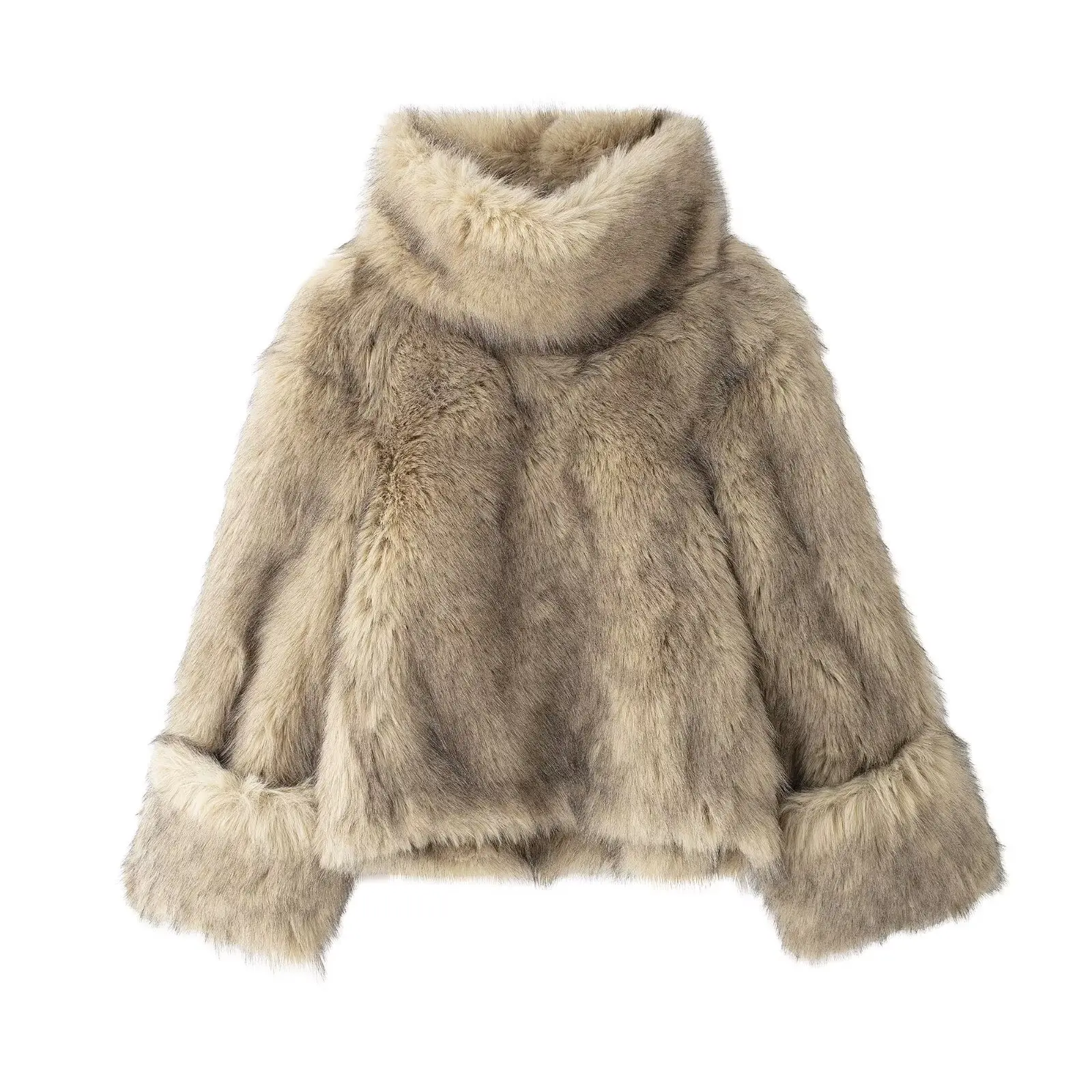 

2025 Winter New Artificial Fur Effect Fashion Loose Jacket Women