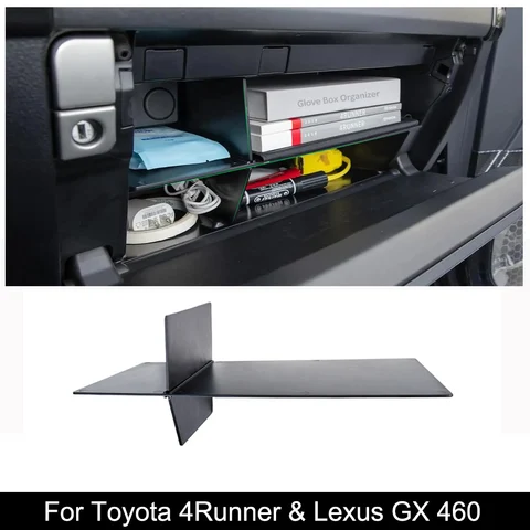 Для Toyota 4Runner 2010-2023, органайзер для перчаточного ящика SR5 TRD, внедорожный Lexus GX 460, вставка из АБС-пластика, лоток для 4-х направляющих