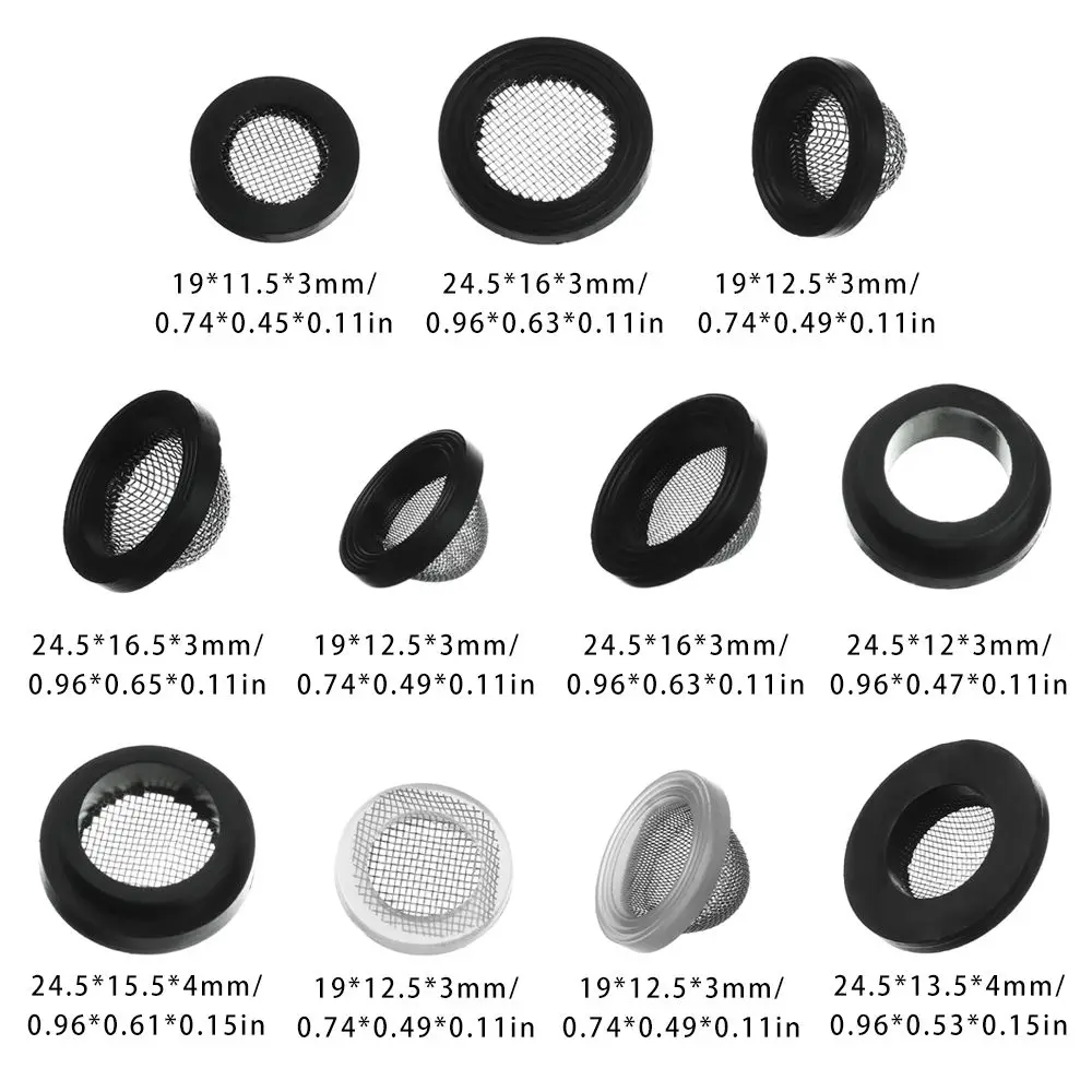 5pcs O-Ring Rubber Gaskets Mesh Replacement Washer Faucet Grommet Rubber Washer Seal Hose Gasket With Filter Net