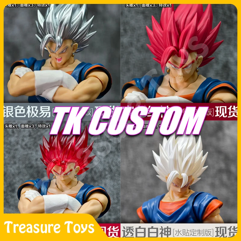 

TK CUSTOM Vegito Head Sculpt Dragon Ball Super Saiyan God Ultra Instinct Vegito Head Accessories Anime Action Figure Toys
