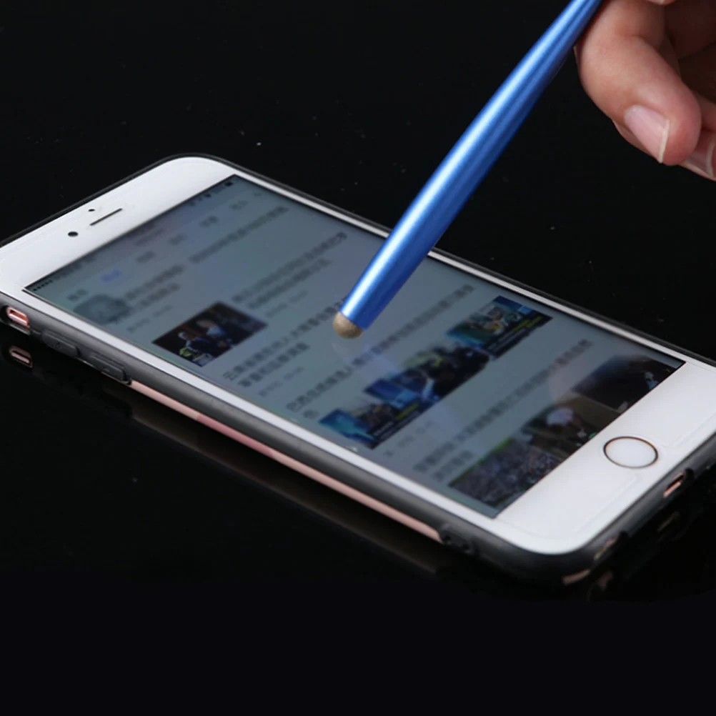 

4Pcs Metal Capacitive Pens Fiber Cloth Tip for Phone Tablet Smooth Touch Screen Handwriting Writing Tool Capacitive Pen