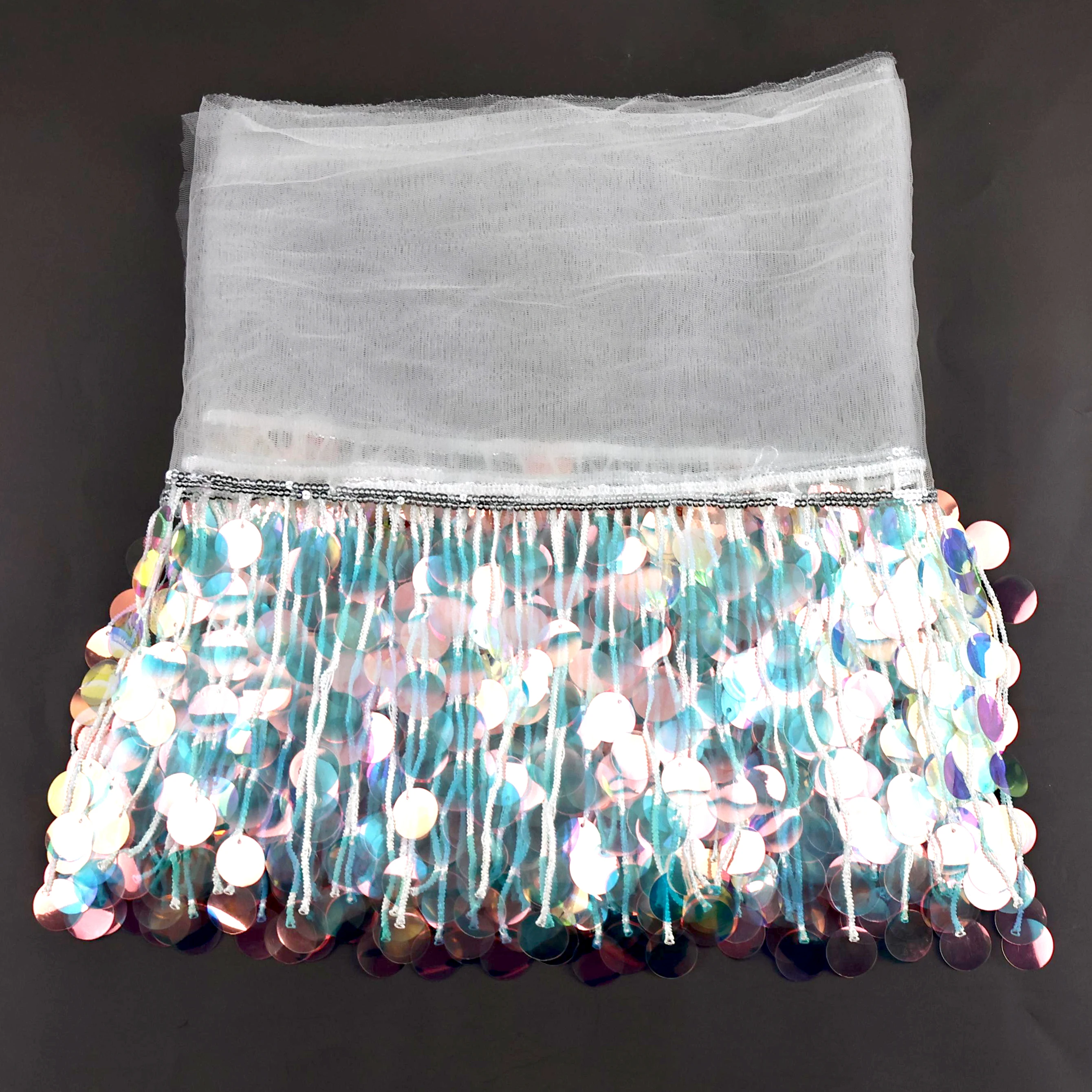 

6/9Yards 17cm Sequin Fringe Tassel Trim for Latin Dance Dress Garment Decorative Lace Sewing DIY Accessories