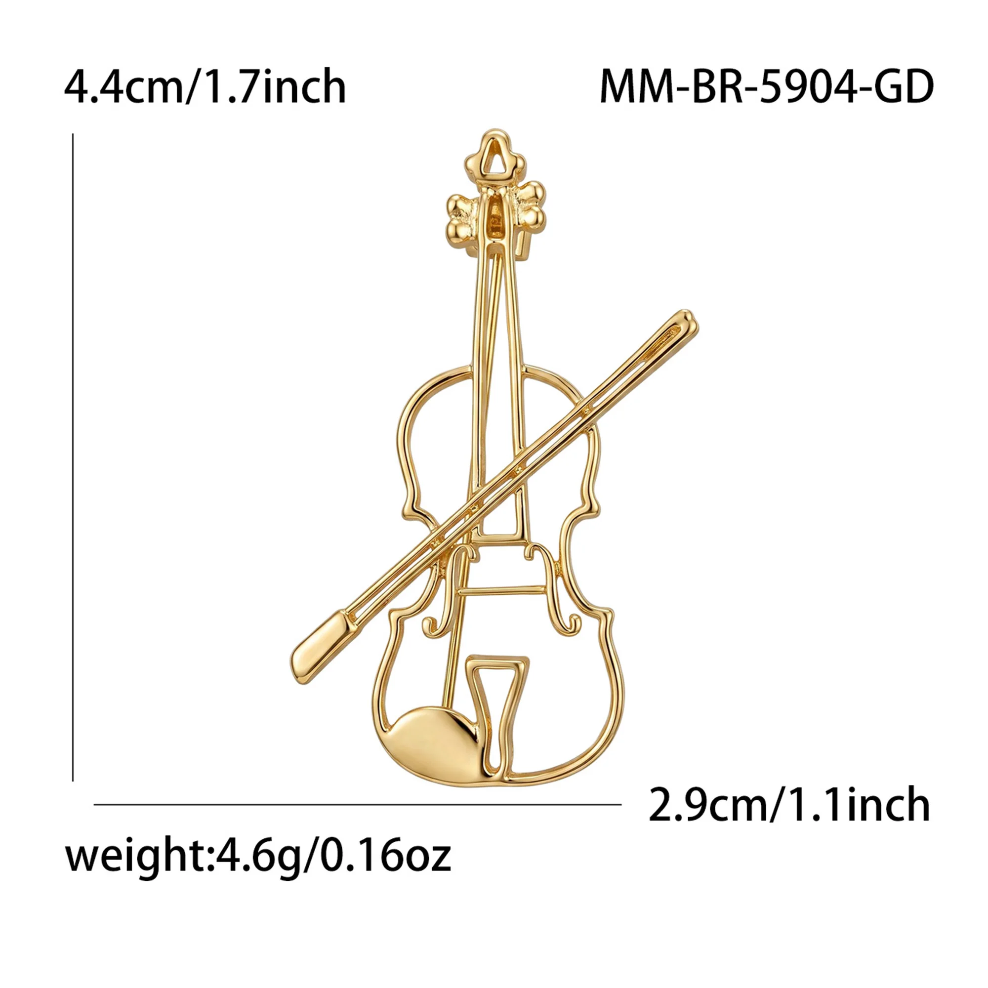 Beaut&Berry Elegantes broches  - Musical Instrument Symbols reseña y precio