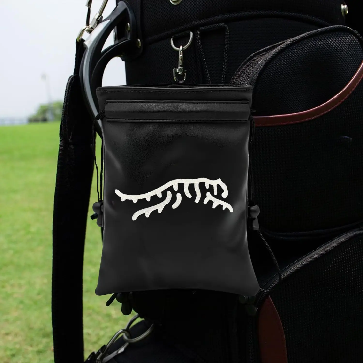 Abstract Tiger Durable & Waterproof Golf Valuables Pouch, Accessories for Men Golfers Dad Boyfriend Husband Birthday Retirement