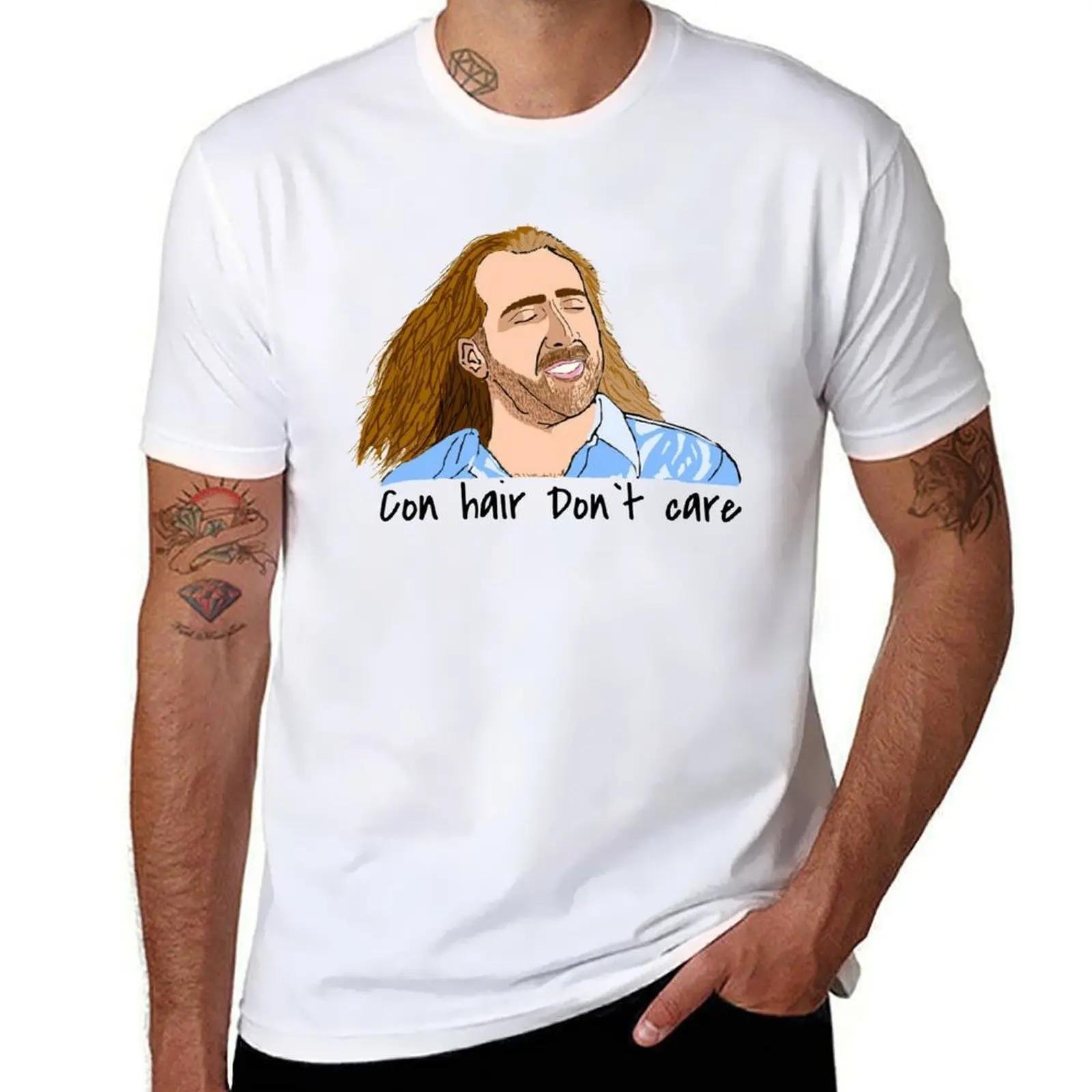 

Nic cage con air hair T-Shirt t shirt men 100% cotton luxury brand cotton tshirt 100% T-Shirt