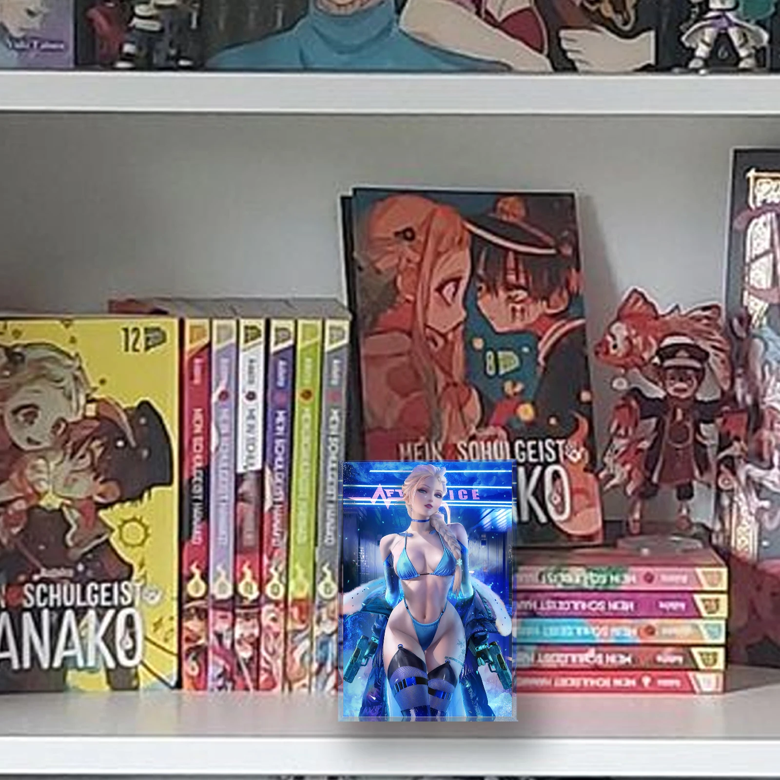 مثير أنيمي فتاة Waifu كتلة الاكريليك، الجليد الملكة الفن الوقوف، مخصص مكتب ديكور هدية، مروحة الفن تحصيل الطوب #5