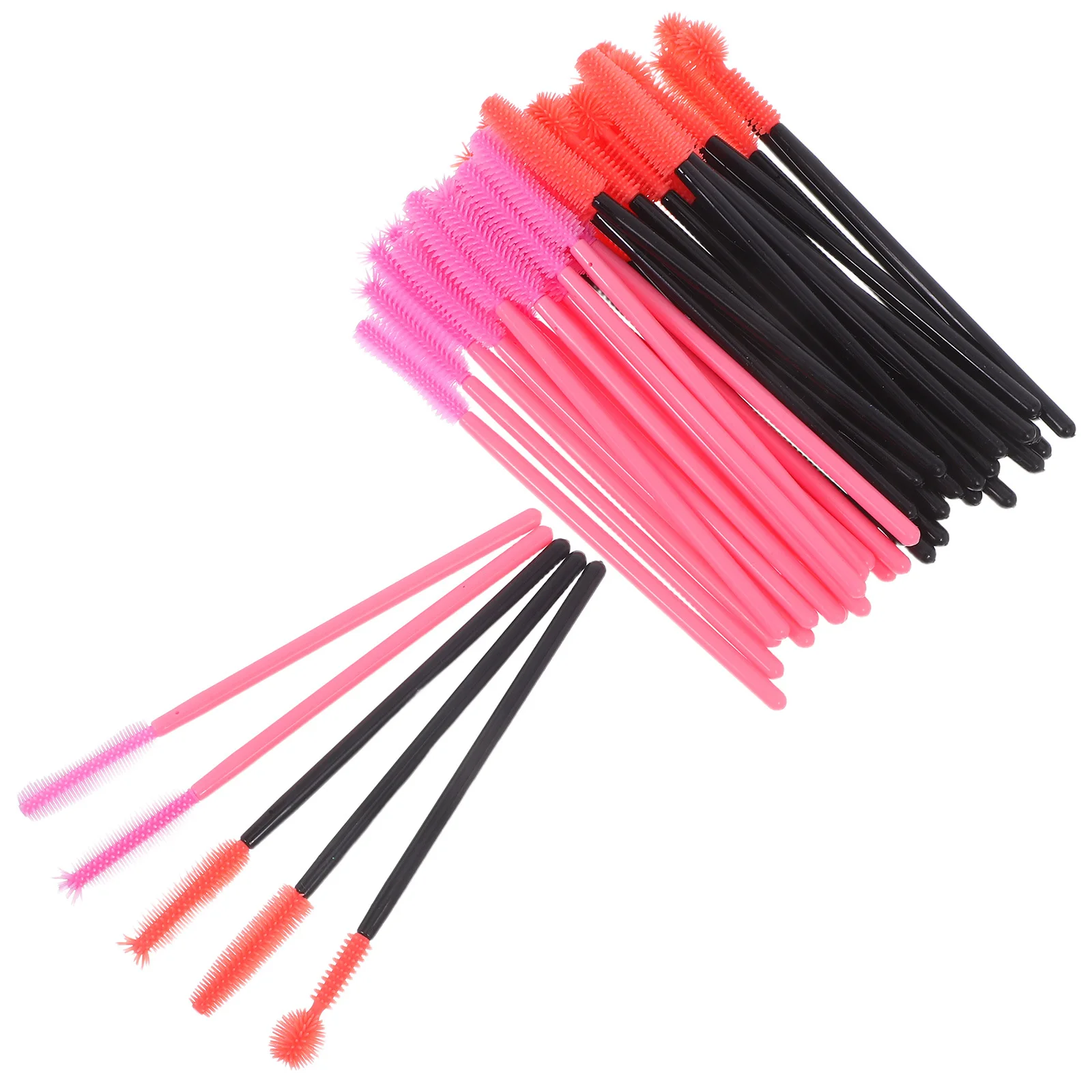 50 pz Silicone Ciglia Mascara Bacchette Set Pennelli Trucco Usa E Getta Applicatori Estensione Ciglia Strumenti Custodia Riutilizzabile