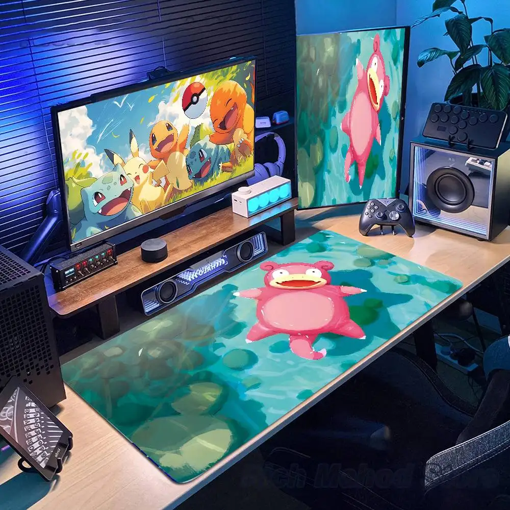 Pokemon Großes Anime-Gaming-Mauspad Gummi-Schreibtischunterlage Tastatur Anti-Rutsch HD PC-Mauspad
