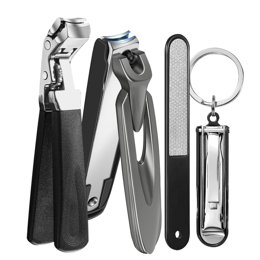 4 pz/set Tagliaunghie Set Tagliaunghie incarnite per unghie spesse Tagliaunghie in acciaio inossidabile Set Kit di strumenti per manicure e pedicure