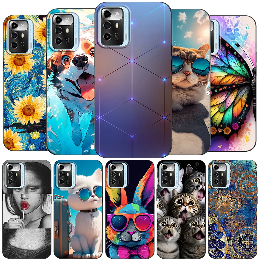 Case For ZTE Blade A72 5G Back Phone Cover Protective Soft Silicone Black Tpu Cute Cool Style