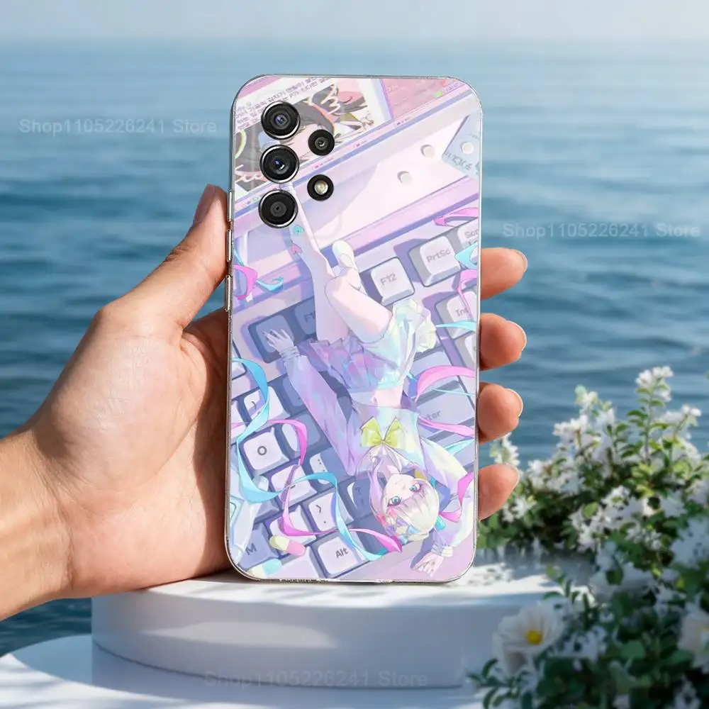 Omg K-Kawaii A-Angel-C-Chan Etui na telefon Samsung A30,71,51,S9,10,20,Ultra,FE,Lite, S22,23,21,PIus, przezroczyste, silikonowe etui