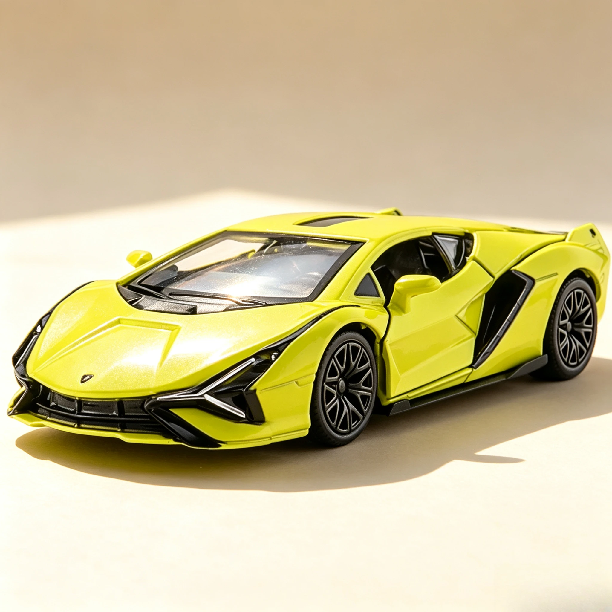 Modèle de voiture en alliage RMZ City Lambor Sian, nouvelle supercar, jouet de simulation moulé sous pression à l'échelle 1:36, avec portes ouvrables par rétrofriction, cadeau pour ami