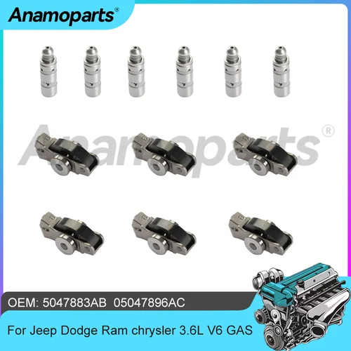 Imagen 2 del producto Kit de brazo basculante elevador de válvula de admisión de motor compatible con ERB 3.6L V6 GAS para Jeep Grand Cherokee Chrysler Ram 1500 Dodge Durango 3,6 T 16-24