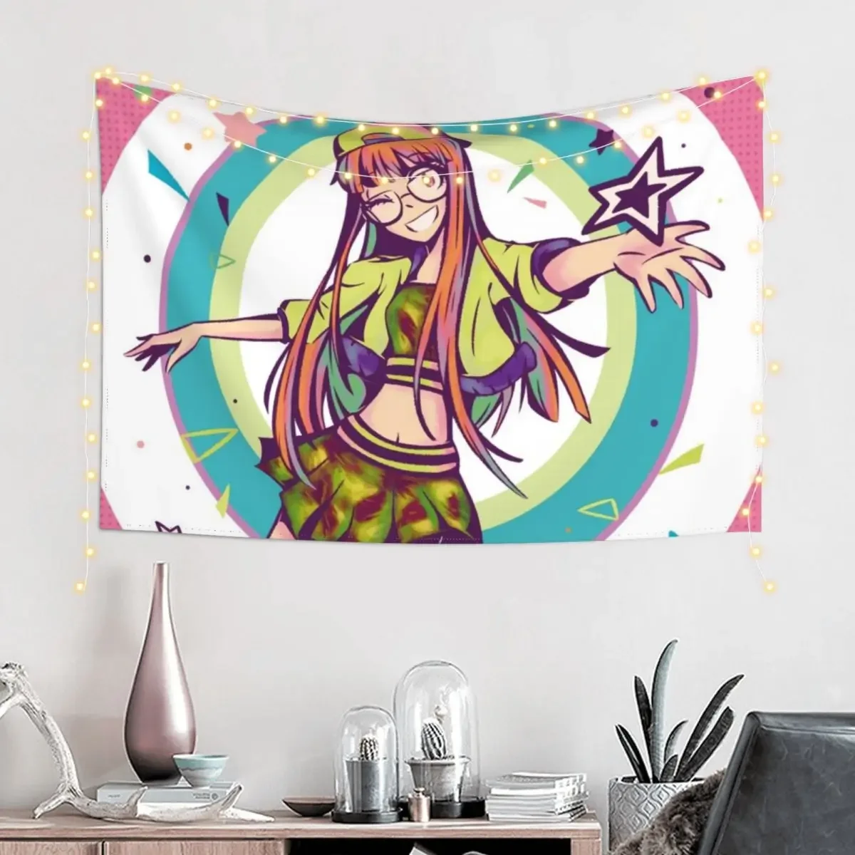 Copia de Dancing Futaba Tapestry Room Decor For Girls Christmas Decoration Decoration For Rooms Tapestry