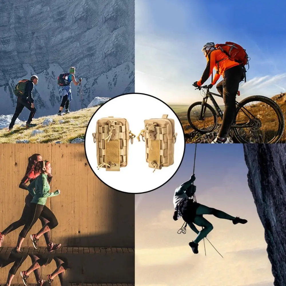 

Zipper Hiking Waist Bags Oxford Cloth Adjustable Strap Water Bottle Pouch With Strap Multi Functional Sports Phone Bag Unisex