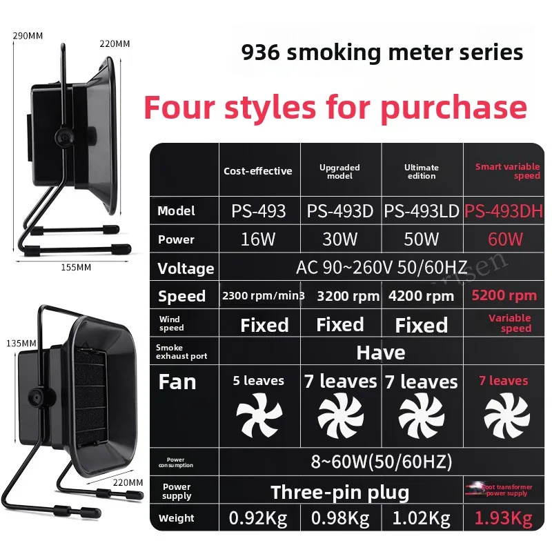 30 واط 60 واط قابل للتعديل سرعة لحام امتصاص الدخان ESD آلة استخلاص الدخان مروحة الأنابيب القناة مروحة العادم مع 2 متر الأنابيب حوض التهوية مروحة