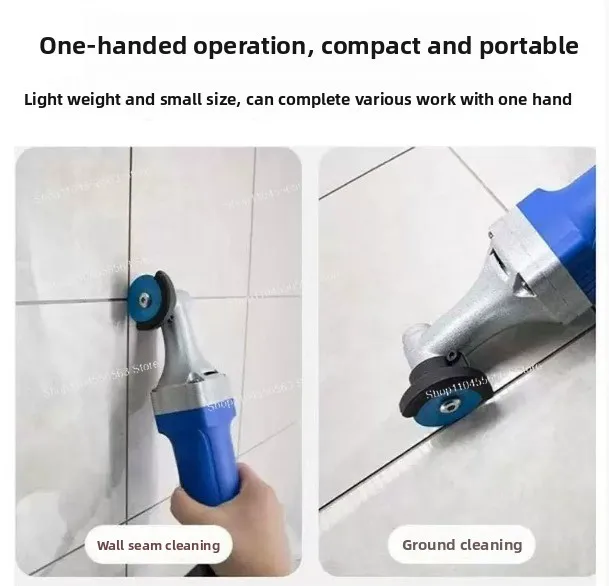 Q6 Corner Tile Grout Cleaner Electric Tool for Seam Cutting, Edge Cleaning, Small Portable DIY Grout Removal for Home