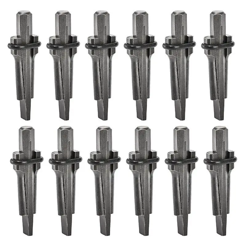 B69C Hand Tools For Rock, Stone 12 Pack 5/8 Inch Wedge And Feather Shims Inch Heavy Duty For Rock Splitting Wedges Stone Splitte