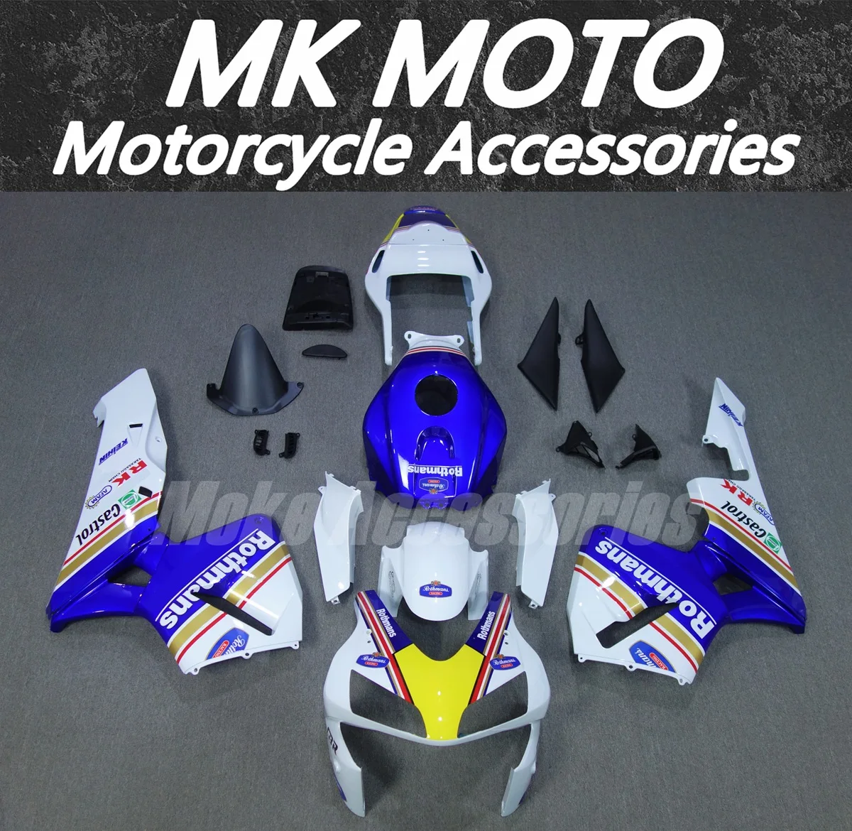 

Motorcycle Fairings Kit Fit For Cbr600rr 2003-2004 Bodywork Set High Quality ABS Injection New Blue White