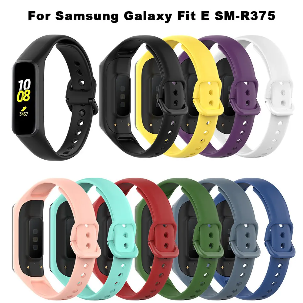 حزام سيليكون أصلي لهاتف سامسونج جالاكسي فيت E SM-R375 أشرطة ساعة معصم سوار سوار ساعة ذكية ملحقات حزام الساعات #2