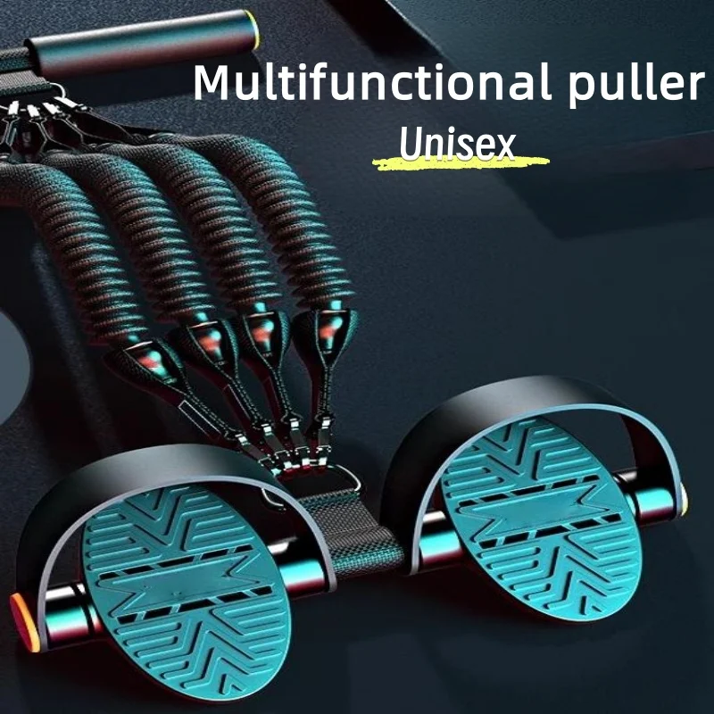 El ejercicio de cuerda elástica con pedal multifuncional es adecuado para uso doméstico para abrir la espalda y adelgazar el vientre.