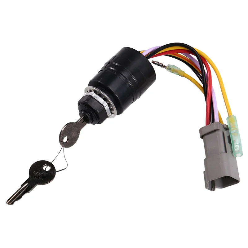 【Obniżka ceny! !】129572 Zespół Stacyjki Zapłonowej z Kluczykiem do Silników Zaburtowych Mercury Box Tracker, 2 Klucze, 3 Pozycje, 6 Złączek Przewodowych