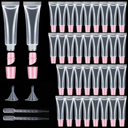 空の口紅チューブ,15ml,スティック,詰め替え可能な圧力チューブ,化粧道具,50個