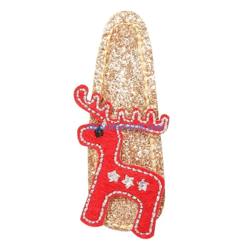 مشابك شعر عيد الميلاد مزينة بالترتر، مشابك شعر على شكل شجرة عيد الميلاد، مشابك شعر الأيائل، دبوس شعر لإكسسوارات تصفيف الشعر #3