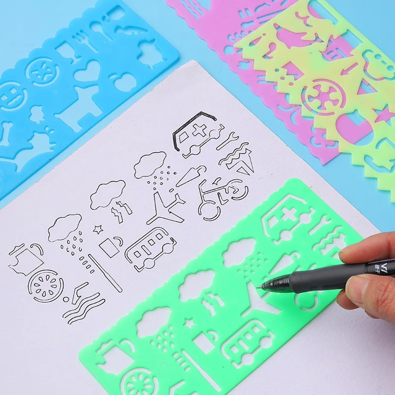 Children Drawing Toys DIY Painting Template Ruler Art Craft Creative Children Kids Educational Toy For Girls Boys Gift TMZ