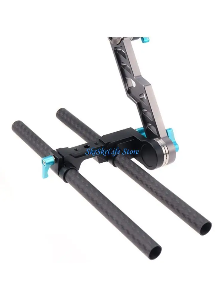 

E65E 2PCS Smooth 15mm Carbon Fiber Tubes Camera Support Rods Easy Installation