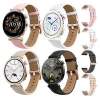 New18 20mm PU Leather Strap For Huawei Watch GT4/2/3/GT3 Pro 41 42 43mm Smart Watch Band Honor Magic 2 42mm Replacement Bracelet
