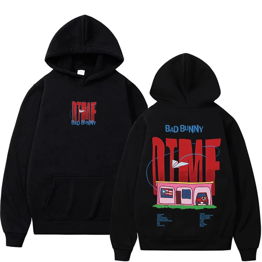 Moletom Bad Bunny DTMF En La Casita World Tour 2026 Masculino e Feminino, Moda Hip Hop, Streetwear, Blusão Casual de Outono em Fleece